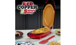 Multifuncţională plită electrică - 5minute CHEF red COPPER PAN